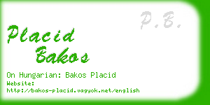 placid bakos business card